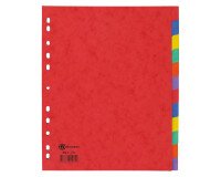 Divisori A4 maxi colorati 12 tasti cartoncino lustré neutri 170 g/m² 23 x 29.7 cm