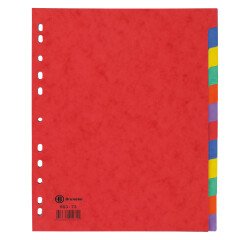 Divisori A4 maxi colorati 12 tasti cartoncino lustré neutri 170 g/m² 23 x 29.7 cm