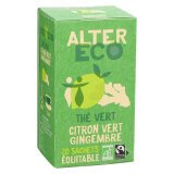 Thé vert Bio Alter Eco citron vert/gimgembre - Boîte de 20 sachets plats
