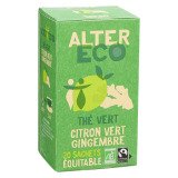 Doos 20 theezakjes groene thee Alter Eco citron Ceylan