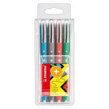 Set of 4 Stabilo Worker Colorful pens with cap