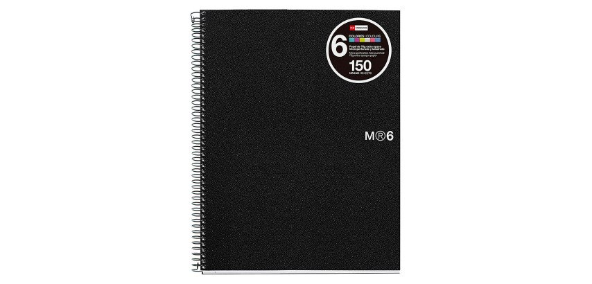 Cuaderno tapa de polipropileno A4 6 bandas color Miquelrius