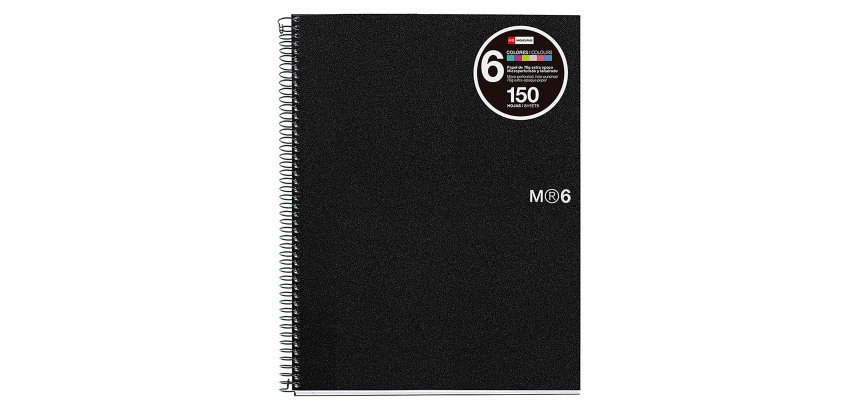 Cuaderno tapa de polipropileno A5 6 bandas color Miquelrius