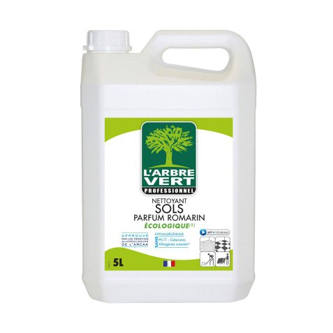 Nettoyant sols romarin L'Arbre Vert professionnel - Bidon de 5 L