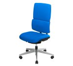 Chaise de bureau IMAX - tissu bleu - sans accoudoirs