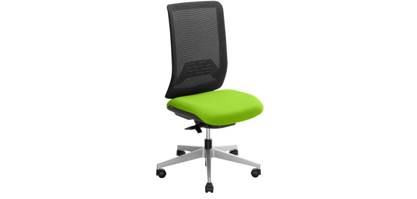 Chair Imax black mesh back with green seat