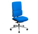 Chaise de bureau IMAX - tissu bleu - sans accoudoirs