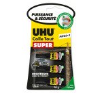 Colles Strong and Safe UHU - Blister de 3 tubes de 1 g