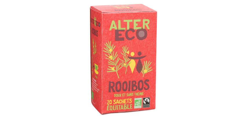 Infusion Rooibos Bio Alter Eco - Boîte de 20 sachets plats