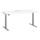 Sit-stand Ergomaxx desk L160 x W 80 cm with electric height adjustment and top access