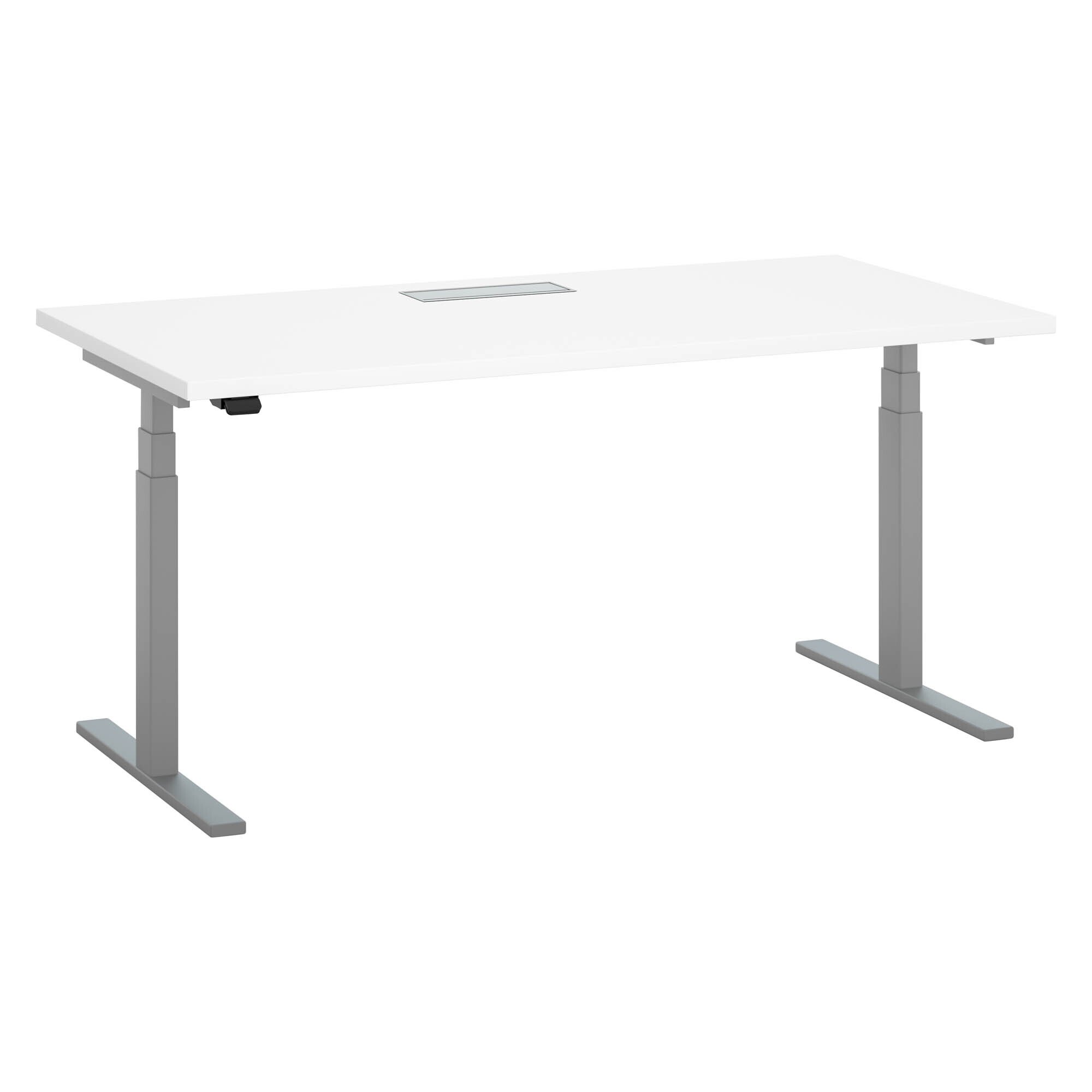 Desk sit-stand Ergomaxx W160 x D 80 cm electric height adjustable with top access