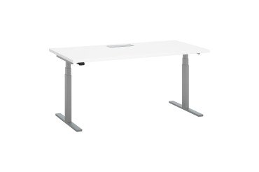 Büro-Sitz-Steh-Schreibtisch Ergomaxx L160 x T 80 cm Höhenverstellung elektrisch mit Topzugang