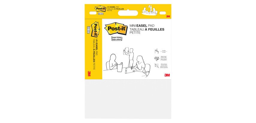 Mini paperboard caballete con hojas reposicionables Meeting chart