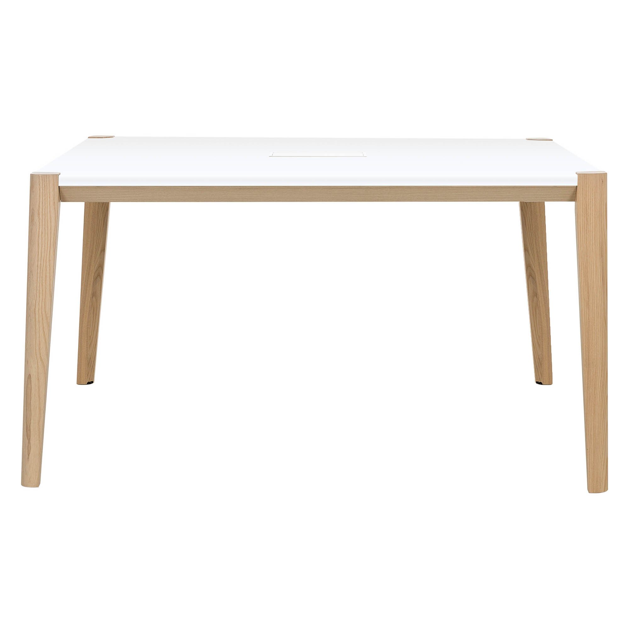 Table de réunion Ostrahl L 160 x P 140 cm piétement frêne