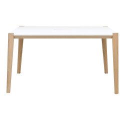 Mesa de reunión Ostrahl 160 x 140 cm Patas de fresno macizo