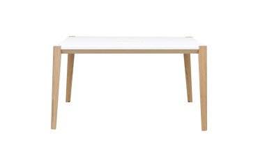 Mesa de reunión Ostrahl 160 x 140 cm Patas de fresno macizo