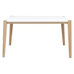 Meeting table Ostrahl W 160 x D 140 cm undercarriage in ash tree 