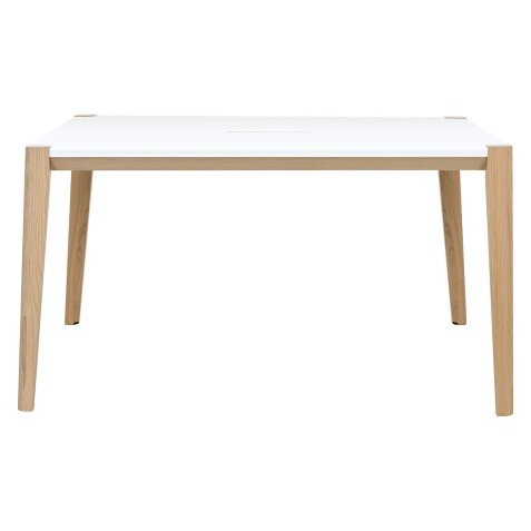 Table de réunion Ostrahl L 160 x P 140 cm piétement frêne