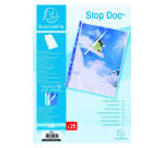 Sachet de 25 pochettes perforées Stop doc ouverture en coin - polypropylène lisse 6/100e - A4