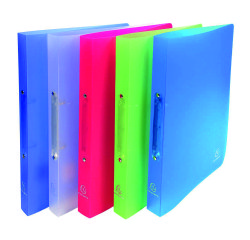 Classeur 2 anneaux polypropylène souple Chromaline A4 - Dos 3 cm couleurs assorties