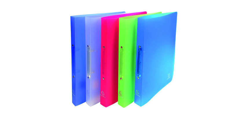 Classeur 2 anneaux plastifié Exacompta Chromaline A4 - Dos 3 cm couleurs assorties