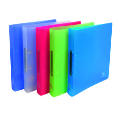 Classeur 2 anneaux polypropylène souple Chromaline A4 - Dos 4 cm couleurs assorties