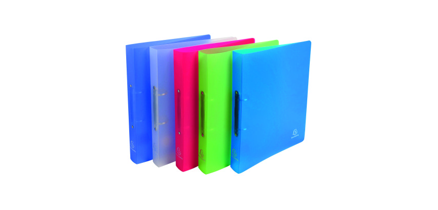 Classeur 2 anneaux polypropylène souple Chromaline A4 - Dos 4 cm couleurs assorties