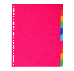 Intercalaires A4 maxi carte lustrée 225 g 10 positions - 1 jeu