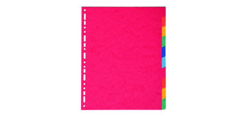 Intercalaires A4 maxi carte lustrée 225 g 10 positions - 1 jeu