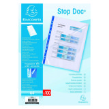 Fundas multitaladro apertura oblicua Exacompta Stop Doc A4 de polipropileno liso 6/100 - Caja de 100