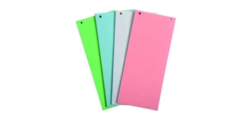 Intercalaires horizontales unies perforées Exacompta Forever - 105 x 240 mm - Paquet 100