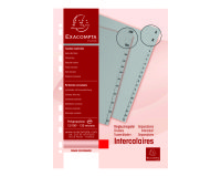 Jeu de 26 intercalaires alphabétiques polypropylène gris A4 - Exacompta