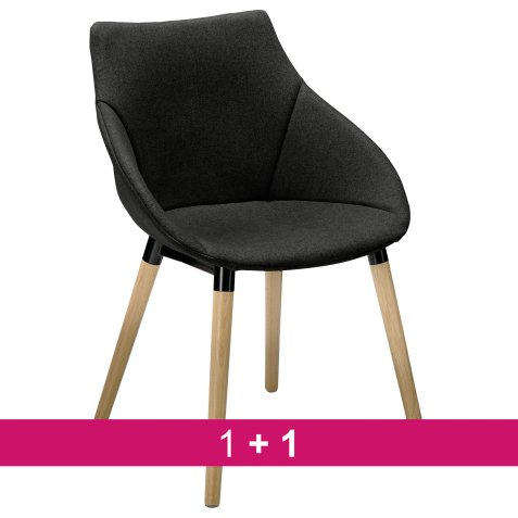 Pack Fauteuil ANET - noir 1+1
