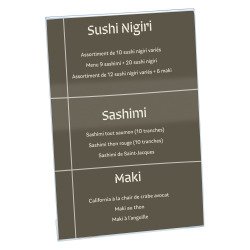 Présentoir de table Déflecto incliné A5 transparent