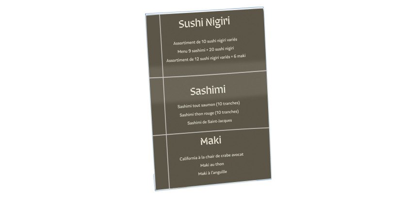 Présentoir de table Déflecto incliné A5 transparent