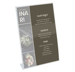 Expositor de sobremesa inclinado A4 transparente