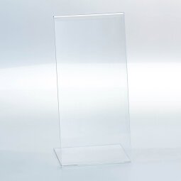 Table display Déflecto slanted 1/3 of A4 translucent