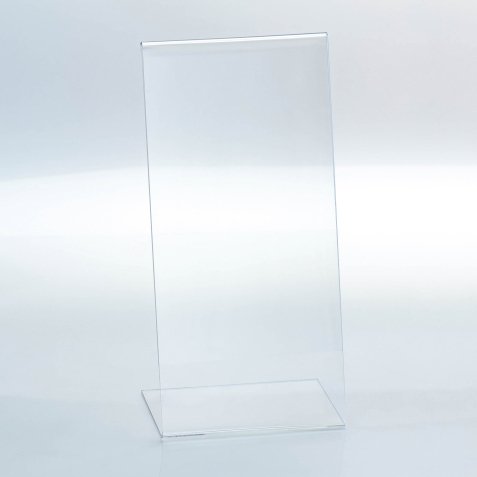 Présentoir de table, Porte-visuel, incliné 1/3 de A4 transparent