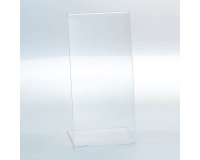 Tabletop display stand, Visual holder, inclined 1/3 of A4 transparent