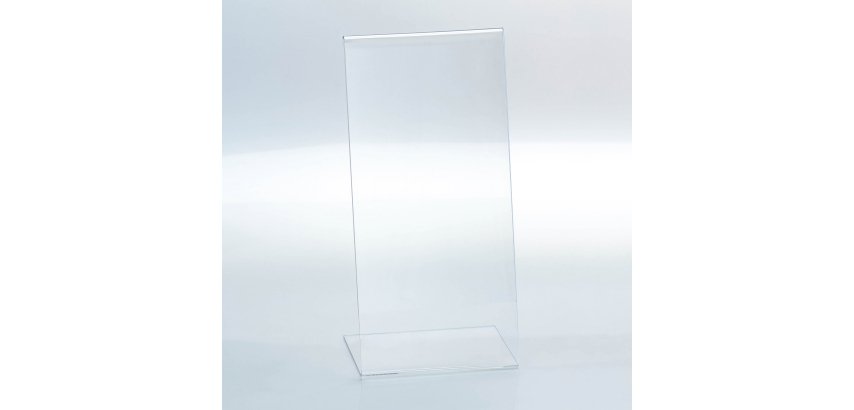 Tischständer, Sichttaschenständer, geneigt 1/3 von A4 transparent