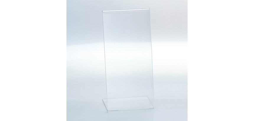 Présentoir de table, Porte-visuel, incliné 1/3 de A4 transparent