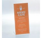 Présentoir de table, Porte-visuel, incliné 1/3 de A4 transparent