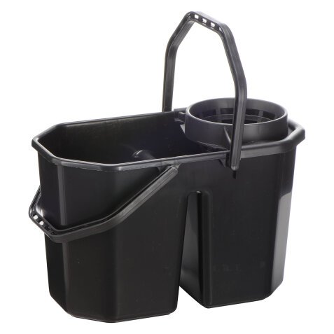 Bucket with wringer 2 compartments 15 liters 