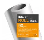 Rouleau papier traceur couche mat Clairefontaine - 0,61 x 45 m - 90 g