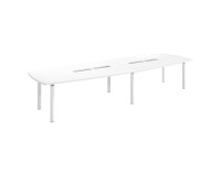 Modular meeting table with metal base Belem