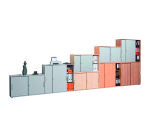 Grey body maple doors H 110 x W 120 x D 40 cm