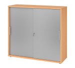 Schrank Buche Türe silberfarbig H 110 x B 120 x T 40 cm