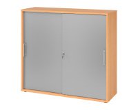 Beech body silver doors H 110 x W 120 x D 40 cm