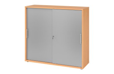 Beech body silver doors H 110 x W 120 x D 40 cm