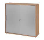 Schrank Walnuß Türe grau H 110 x B 120 x T 40 cm